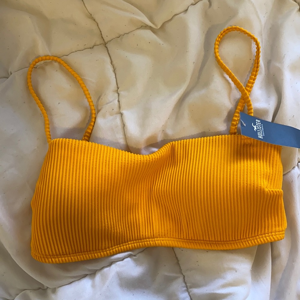 NEVER WORN. Neon orange bikini top!